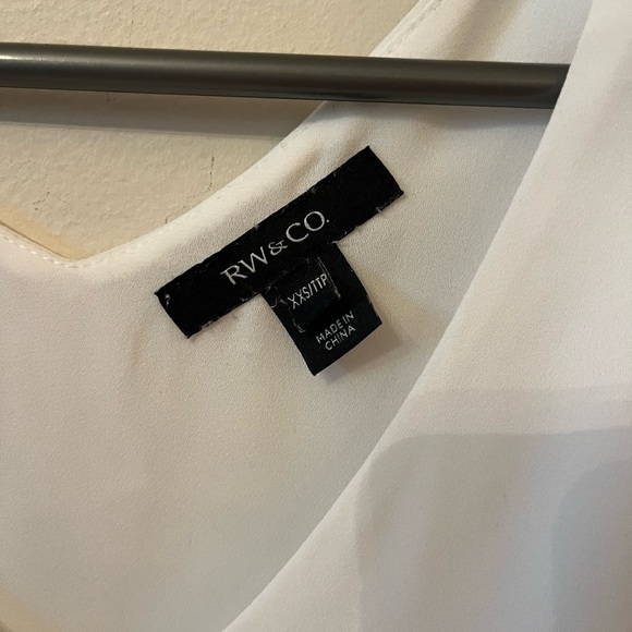 RW&CO White Double Lined Cropped Cami - Picture 3 of 6